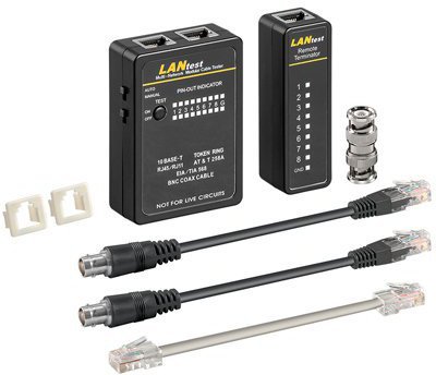 TESTER RJ45, RJ12, RJ11 Y BNC LANTEST