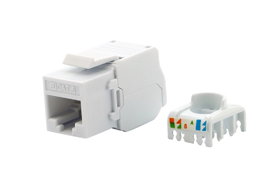 Conector hembra Optilan® UTP RJ45 Cat.5e blanco