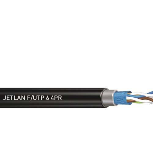 CABLE F/UTP JETLAN6 4PR PVC + PE FCA BOB.500 NEGRO