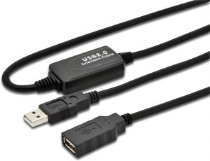 Latiguillo USB macho-hembra 2.0 amplificado