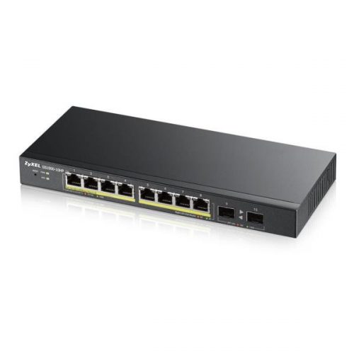 SWITCH 8 PUERTOS SMART POE GESTIONABLE WEB + SFP