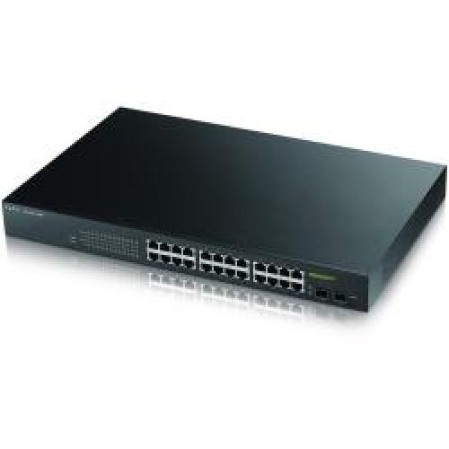 SWITCH 24 PUERTOS POE SMART GESTIONABLE WEB + SFP