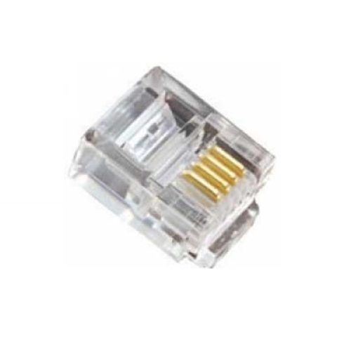 CONECTOR RJ11 MACHO 6/4 PK100