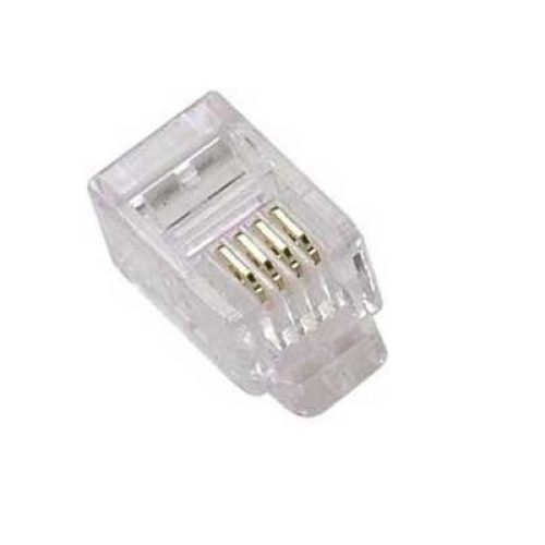 CONECTOR RJ9 MACHO 4/4 PK100