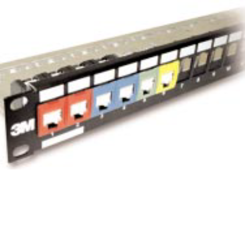 PANEL DE PARCHEO VACIO KEYSTONE 24 Rj45 3M NEGRO