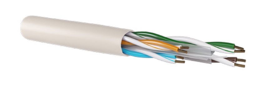  WIREZEE 24AWG - 4 pares CAT5e de par trenzado sin blindaje  (UTP) cable sólido de cobre para interiores de 1000 pies (UTP cobre,  blanco) : Electrónica