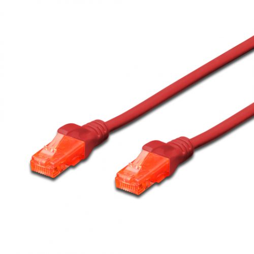 LATIG. RJ45-RJ45 UTP CAT6 LSHZ DIGITUS 3 MT ROJO